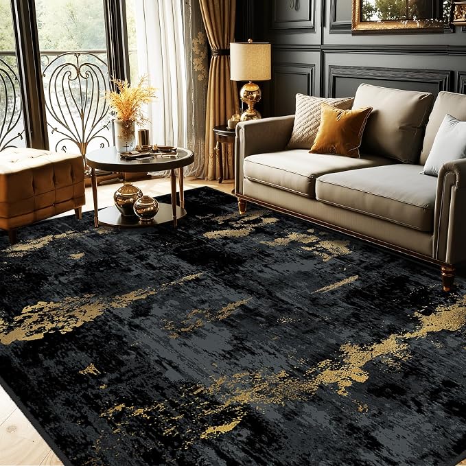 RELEANY Washable Area Rugs 10'x14' Non-Slip Modern Abstract Soft
