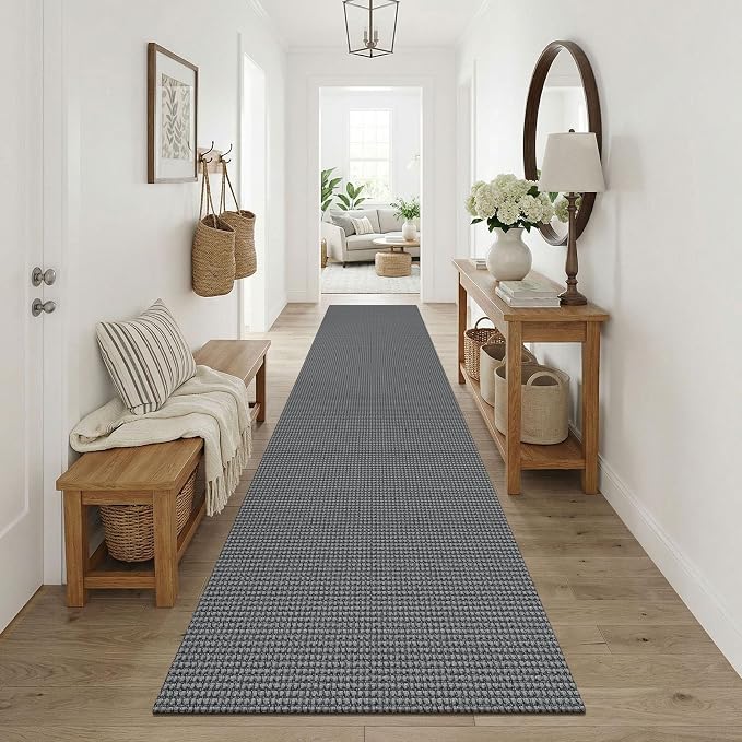 KOZYFLY Cotton Runners Rugs for Hallway 3x10, Wide Washable Runner Rug