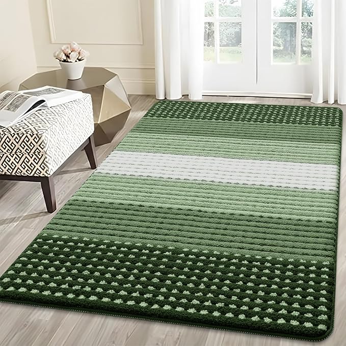 Kitinjoy Indoor Outdoor Door Mat, 59x36 Non-Slip Absorbent Dirt Trapper