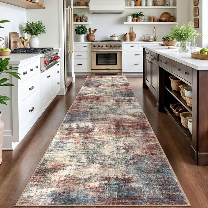 IOHOUZE Abstract Runner Rug 3x14 Ft Washable Runners