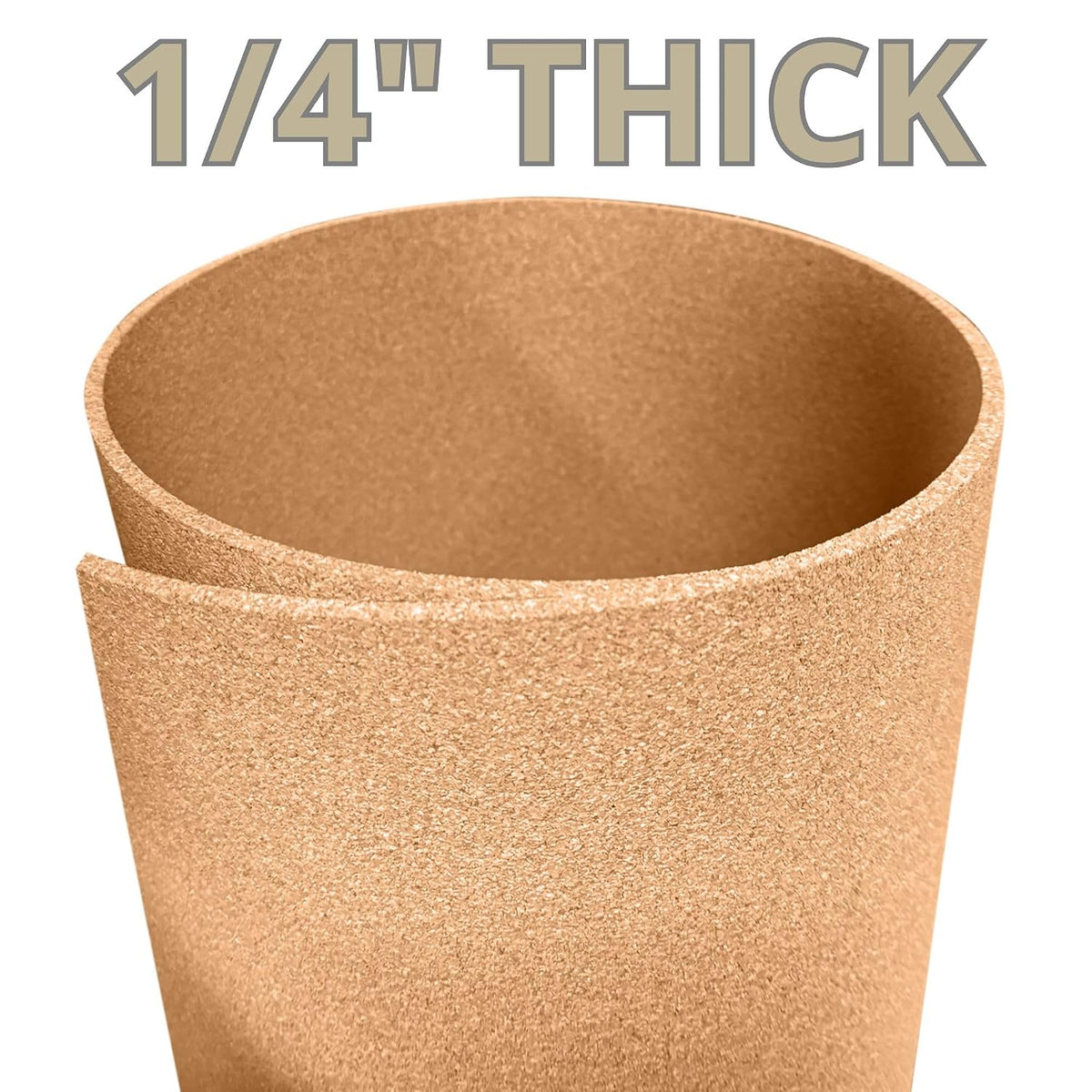 Manton Cork Premium Cork Roll - 3' x 12' x 1/4", 100% Natural Facing Grade Material for Bulletin Boards, Decorative Photo and Message Push Pin Displays - Perfect for Home, School, and Office