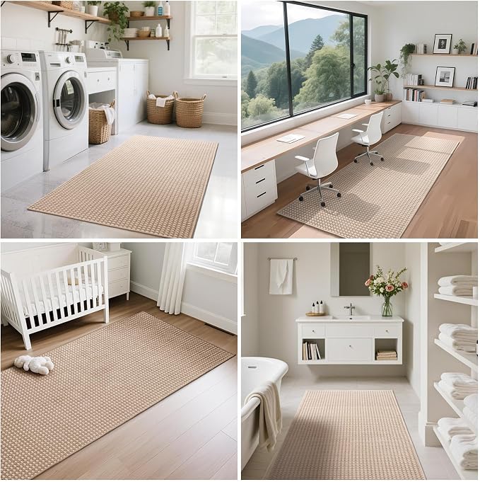 YDKGL 2x8 ft Hallway Runner Rug Extra Long Boho Woven Kitchen Runner Rugs Mat