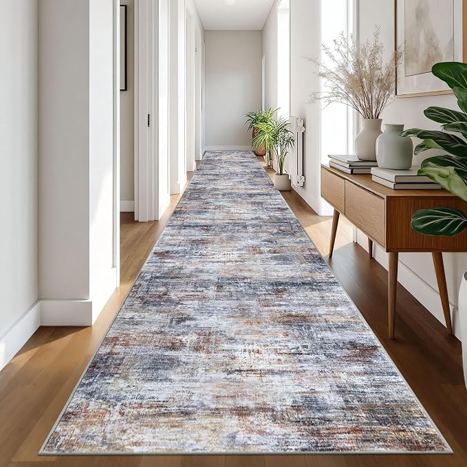 IOHOUZE Abstract Runner Rug 3x20 Ft Extra Long Washable Runners