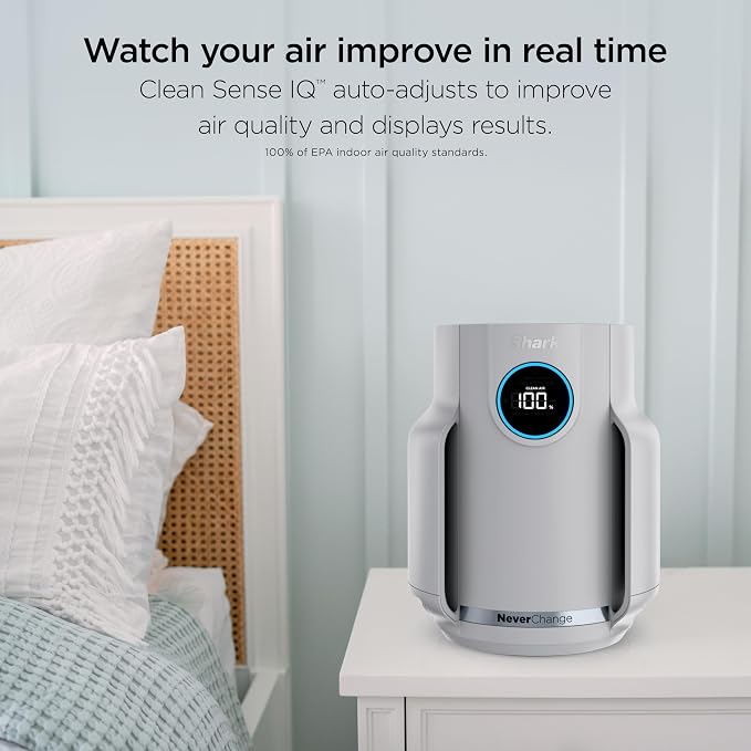 Shark Air Purifier for Home, NeverChange Compact Pro, for Bedroom, Home Office