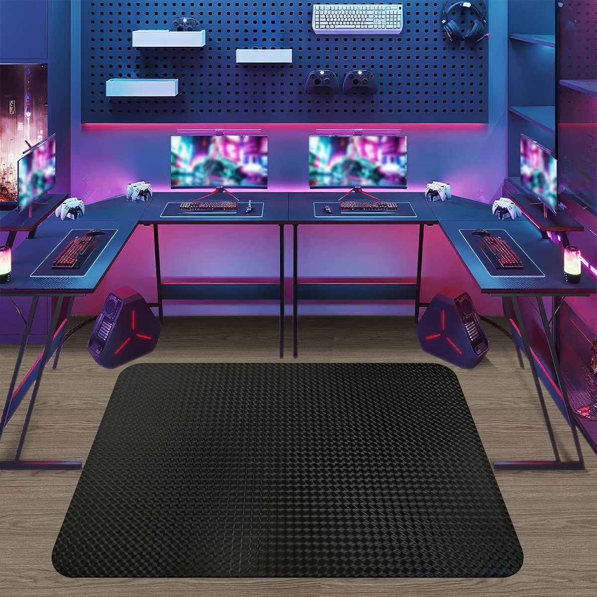 Vicwe Gaming Chair Mat for Hardwood Floor, 60"×46" Chair Mat, Easy Glide