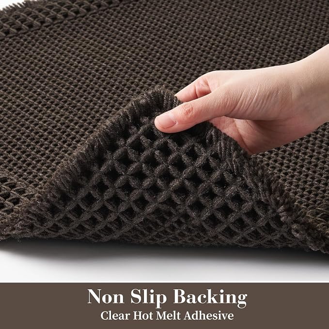 RESARE Waffle Bath Mat for Bathroom, Super Absorbent Bathroom Rugs Non Slip