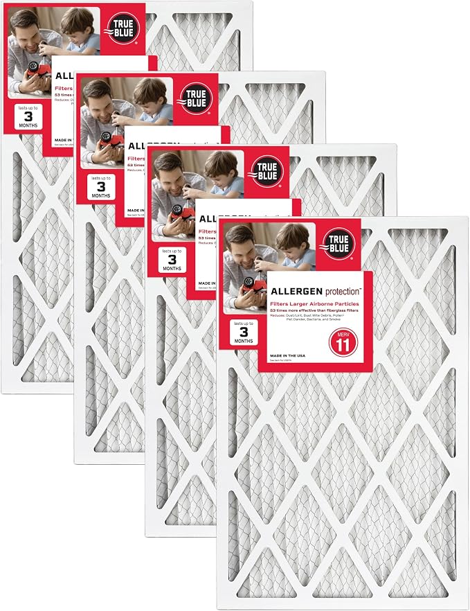 True Blue 18x20x1 MERV 11 Allergen Air Filter | Electrostatic Pleated HVAC