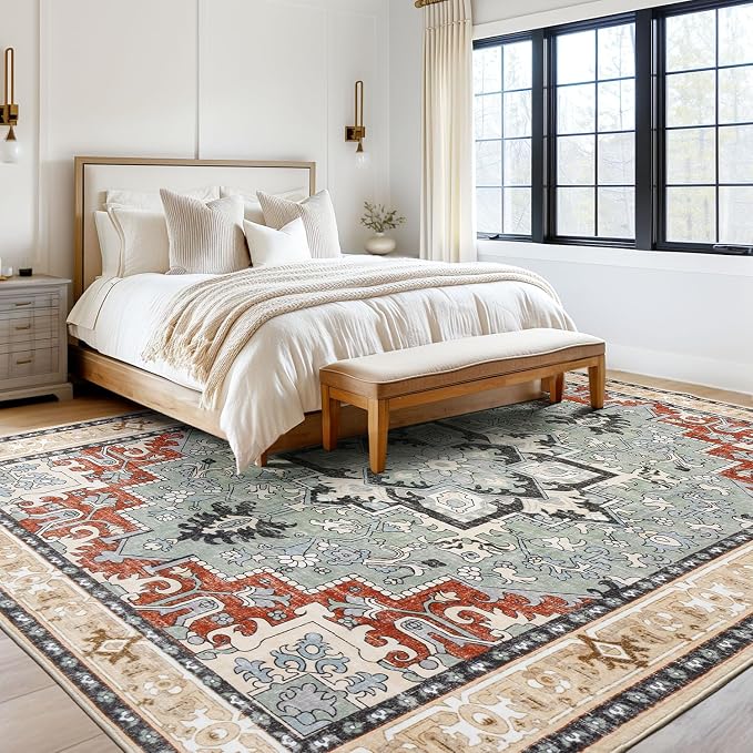 Lofus 9x12 Area Rugs for Living Room, Machine Washable Area Rug, Soft Large