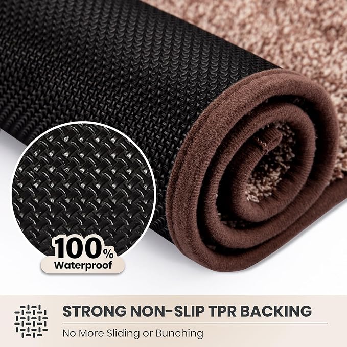 PURRUGS Dirt Trapping Door Mat 24" x 84", Non-Slip Machine Washable Entryway Rug