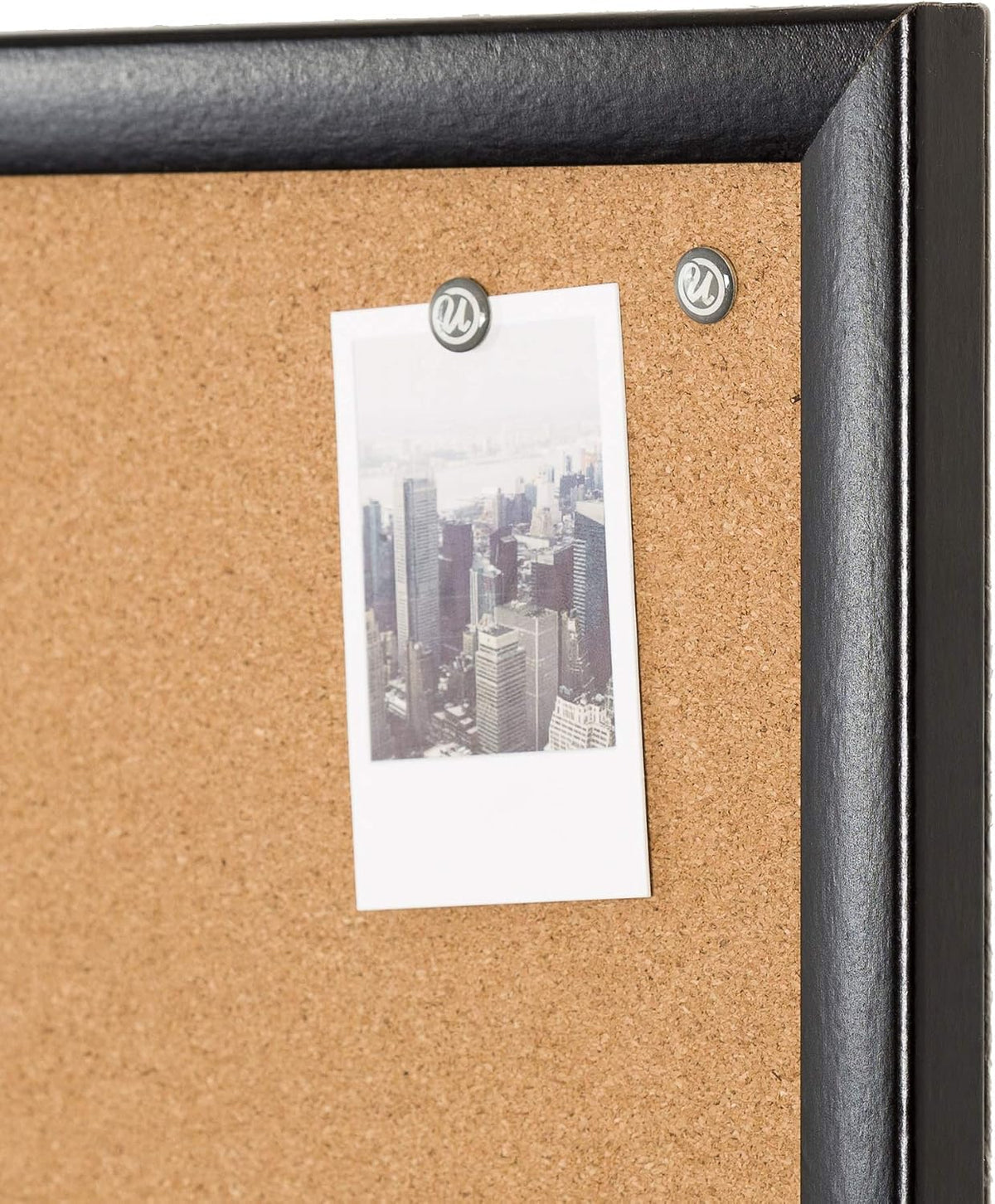 U Brands Cork Bulletin Board, 36" x 48" Inches, Black Wood Frame (2876U00-01)