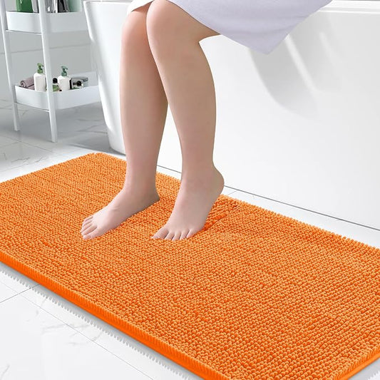 OLANLY Large Bathroom Rugs 50x30, Extra Soft Absorbent Chenille Bath Rugs