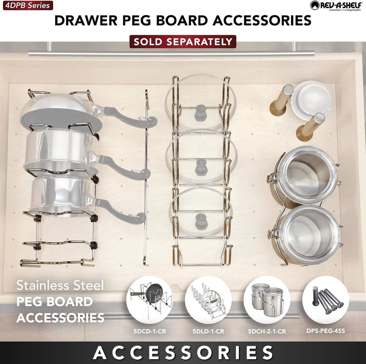 Rev-A-Shelf Trimmable Pegboard Drawer Divider Organizer, 24" x 21"