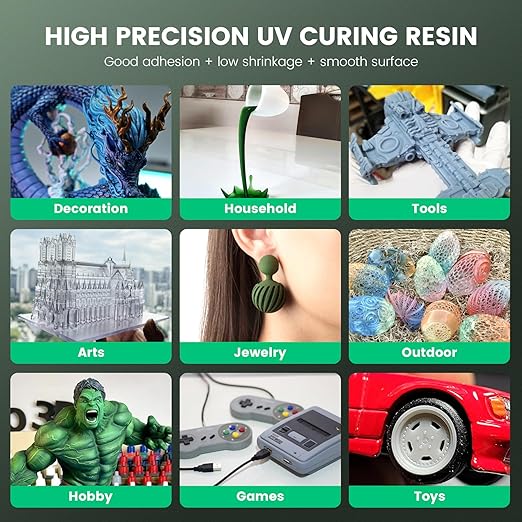 SUNLU 3D Printer Resin 3kg, Fast Curing Standard 3D Resin