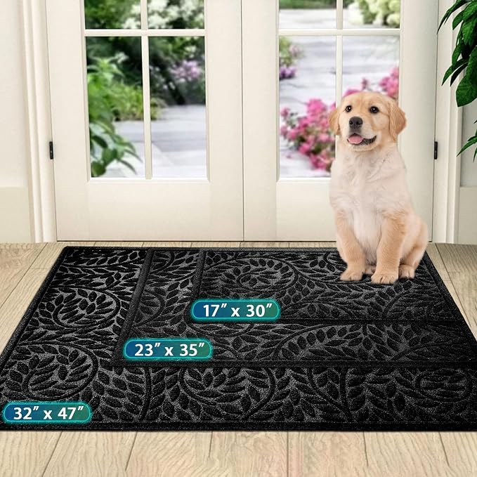Bulijojo Front Door Mat Entrance, Durable Heavy Duty Welcome Mat, Thick