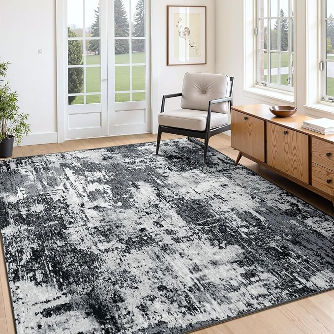 RELEANY Washable Area Rugs7'x9' Non-Slip Modern Abstract Soft