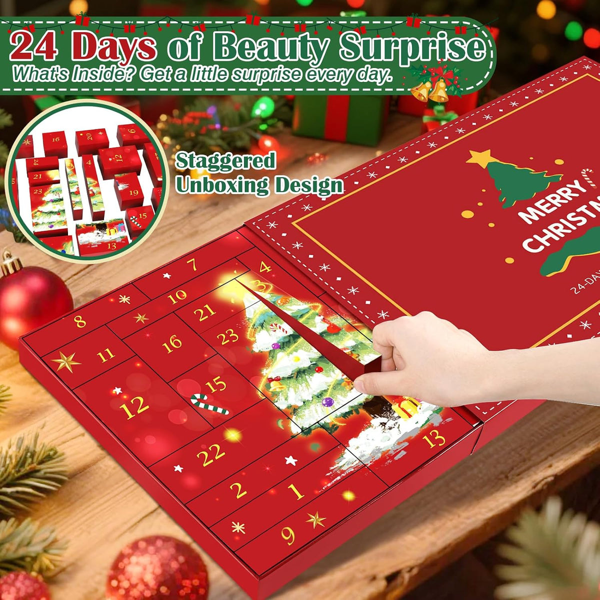 Meaicezli Advent Calendar 2026, Makeup and Self Care Gift Set for Teen Girl