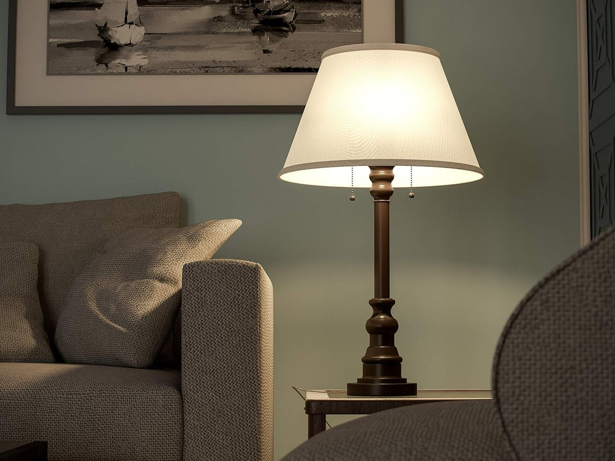 Kenroy Home Spyglass Table Lamp with Bronze Finish, Classic Style, 30.5" Height, 17" Width, 17" Depth