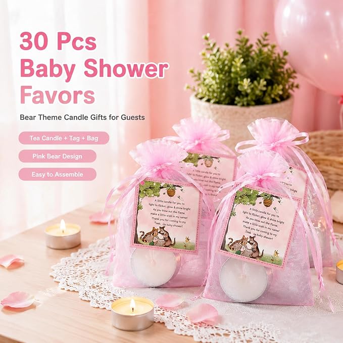 30 Sets Baby Shower Party Favors, Winnie Baby Shower Party Favors Including 30