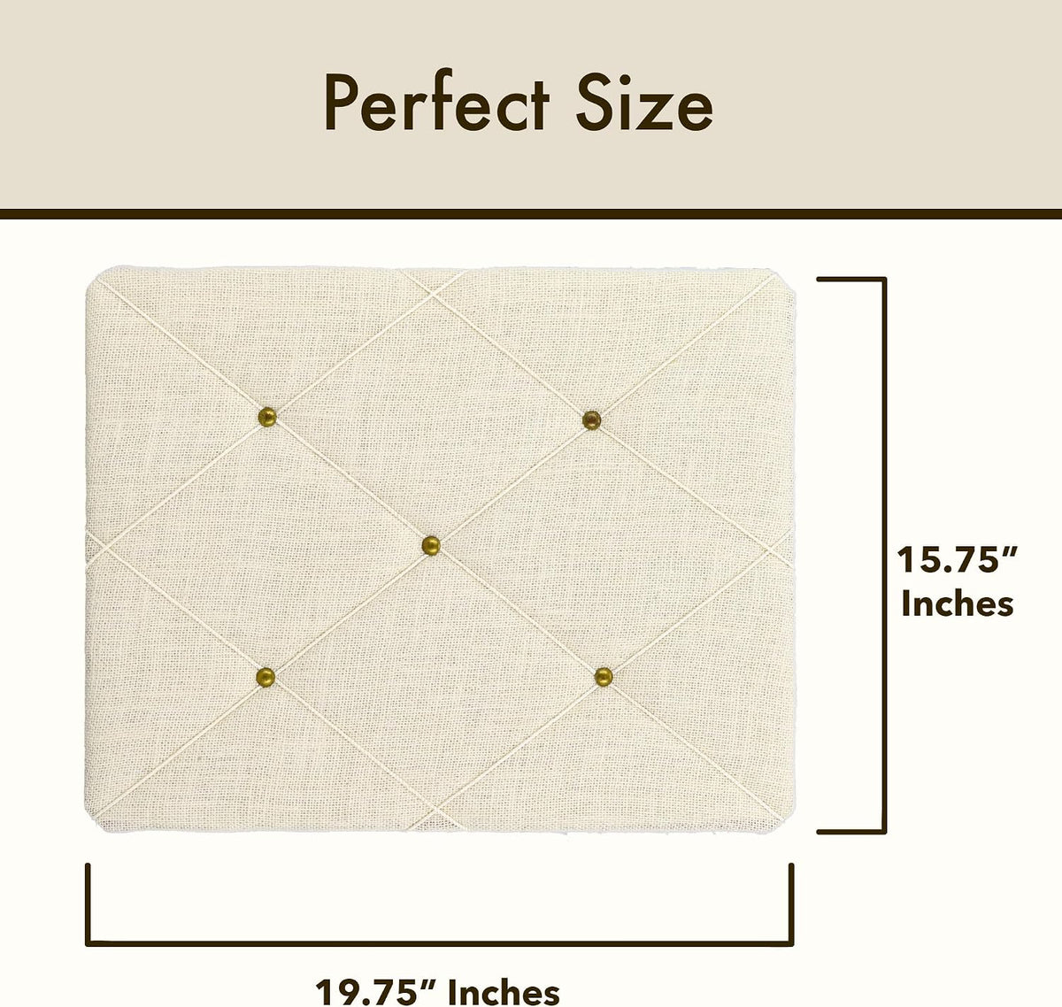 White Burlap Bulletin Picture & Memo Board, 19.75 x 15.75 in