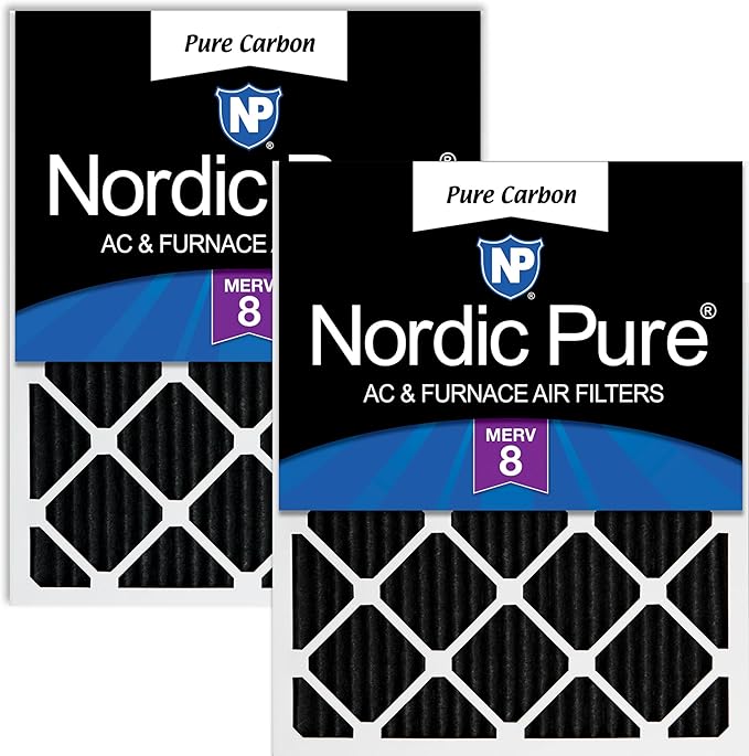 Nordic Pure 16x20x1 Pure Carbon Pleated Odor Reduction Furnace Air Filters 2