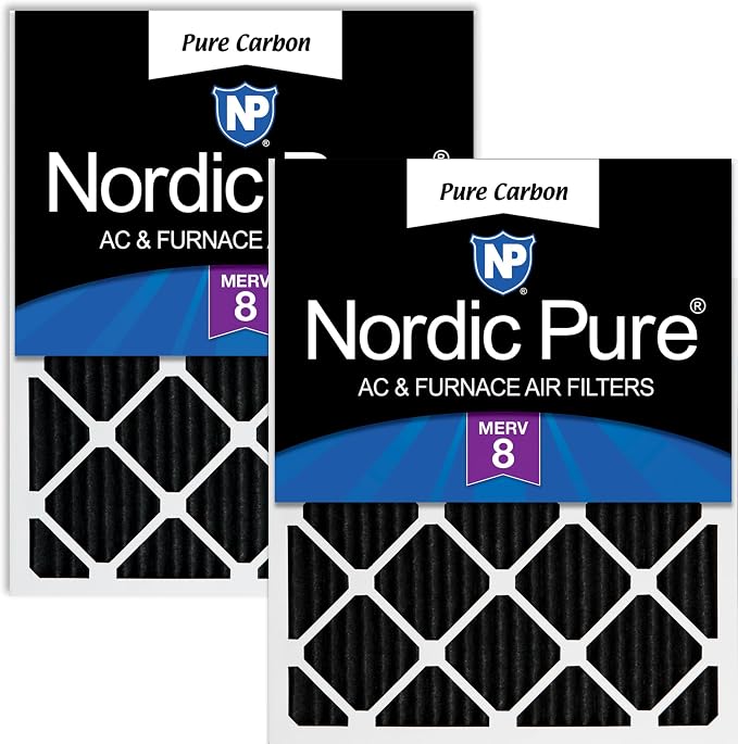 Nordic Pure 14x30x1 Pure Carbon Pleated Odor Reduction Furnace Air Filters 2