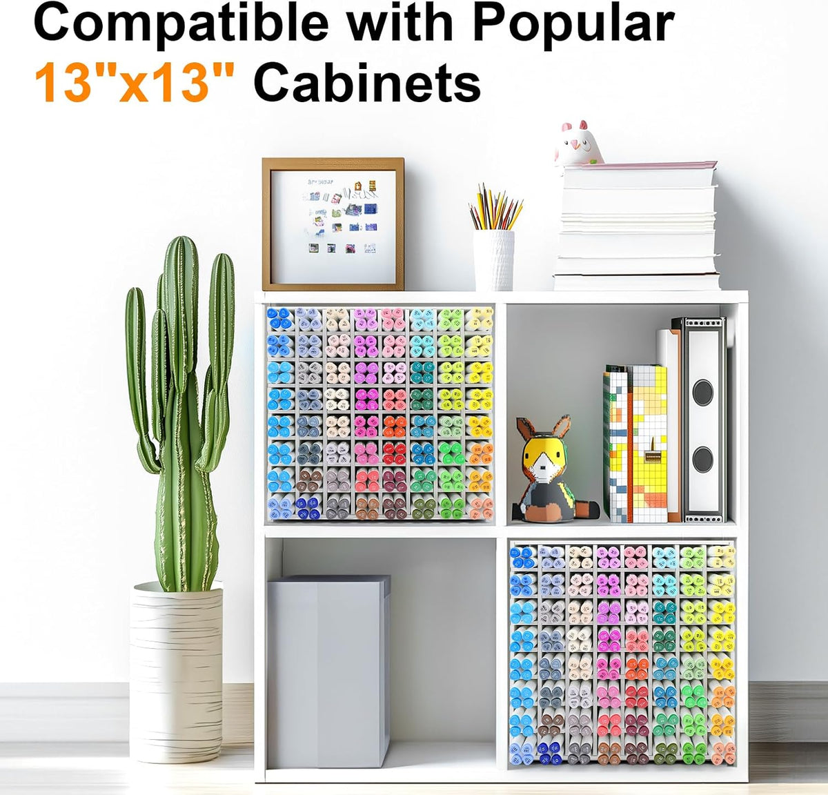 Marker Organizer for 256 Markers, Desktop Art Supply Storage Holder
