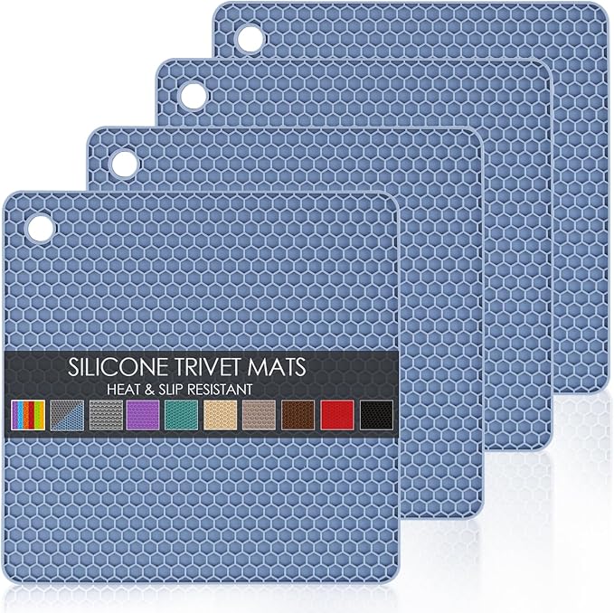 4 Pack Silicone Trivet Mat, Silicone Trivets