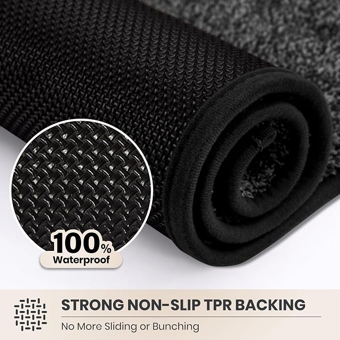 PURRUGS Dirt Trapping Door Mat 31.5" x 47", Non-Slip Machine Washable Entryway