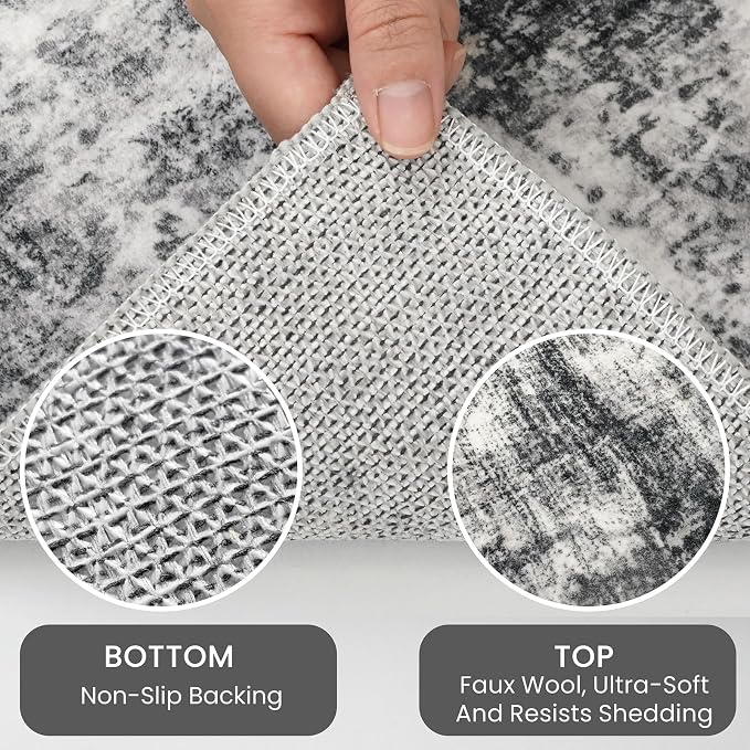 IOHOUZE Abstract Area Rugs 9x12 Ft Washable Large Rugs