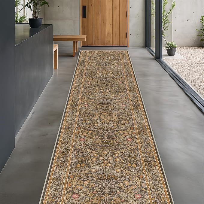 3x12 Extra Long Runner Rugs for Hallways, Vintage Washable Kitchen Floor Mats
