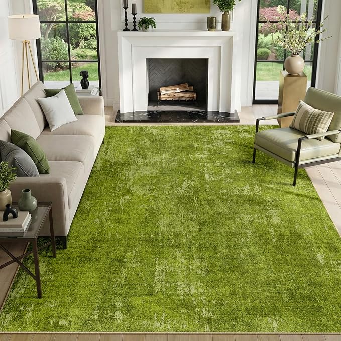 RELEANY Washable Area Rugs 9'x12' Non-Slip Modern Abstract Soft