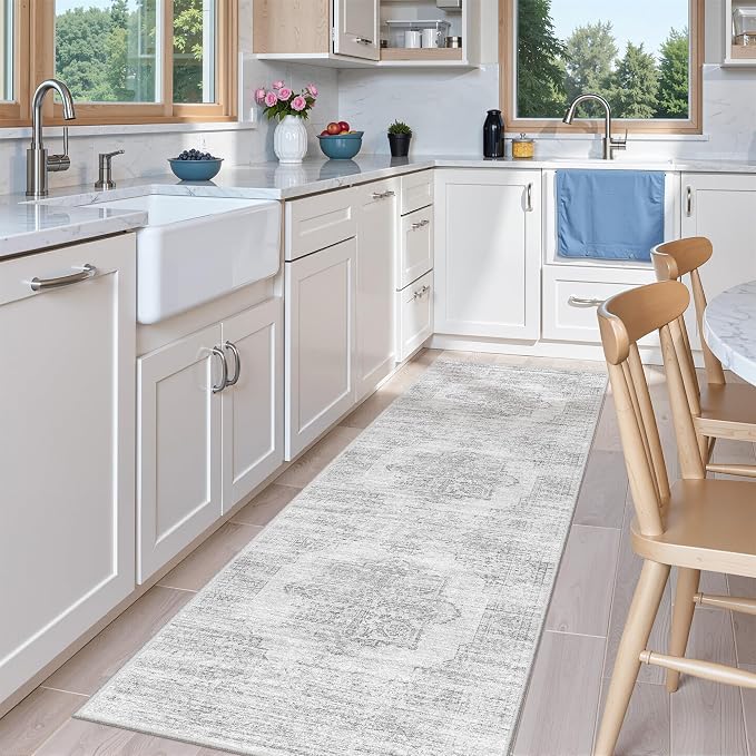 2x6 Runner Rug Non Slip for Entryway, Washable Runners for Kitchen, Soft Thin
