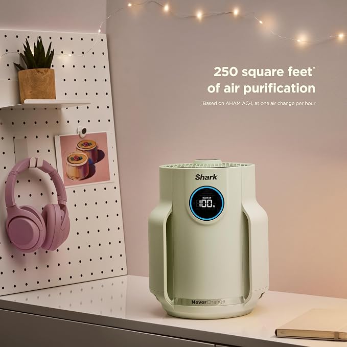 Shark Air Purifier for Home, NeverChange Compact Pro, for Bedroom, Home Office