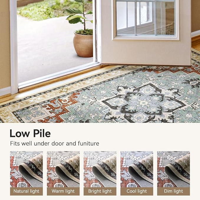 Lofus 9x12 Area Rugs for Living Room, Machine Washable Area Rug, Soft Large