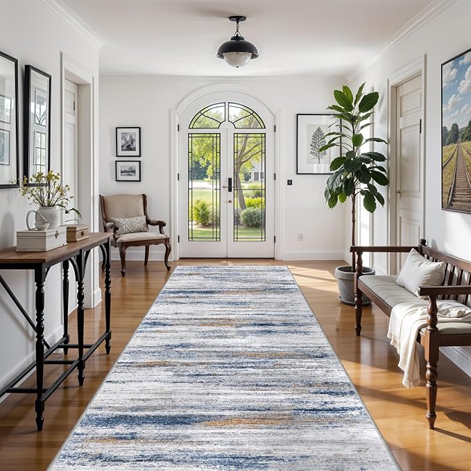 6x12 Runner Rug for Wide Hallway: Long Washable Area Rugs for Living Room