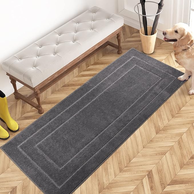 PURRUGS Dirt Trapping Door Mat 24" x 59", Non-Slip/Skid Machine Washable