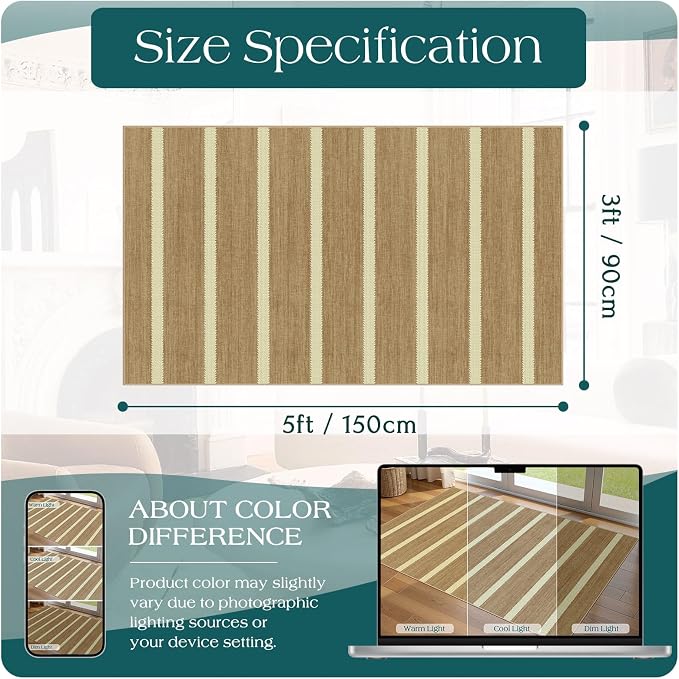 Striped 3x5 Entry Rug