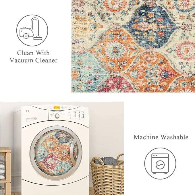 Lahome Moroccan Washable Runner Rug 2x10, Kitchen Runners