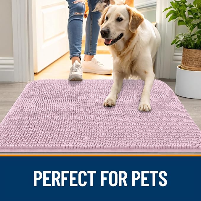OLANLY Dog Door Mat for Muddy Paws 30x17, Absorbs Moisture and Dirt, Absorbent