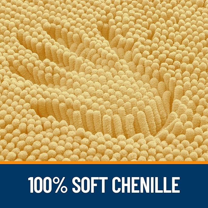 OLANLY Large Bathroom Rugs 40x32, Extra Soft Absorbent Chenille Bath Rugs