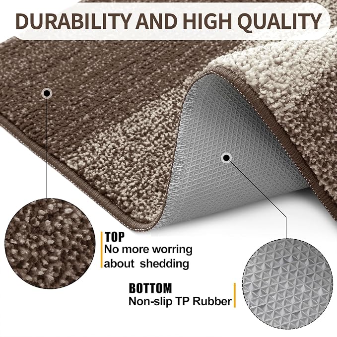 Kitinjoy Indoor Outdoor Door Mat, 70x35 Non-Slip Absorbent Dirt Trapper