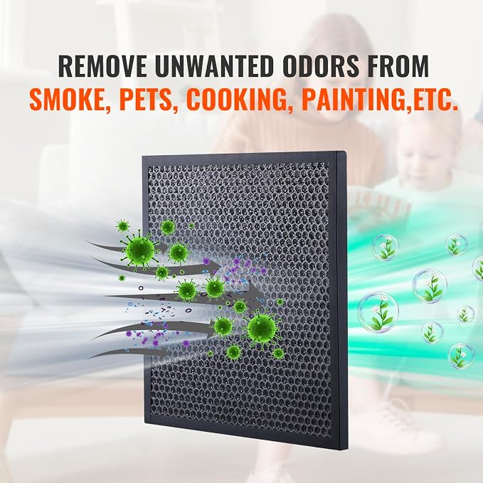 VEVOR Active Carbon Filters, 3 Pack, 15.7'' x 15.7'' Air Filter Replacement