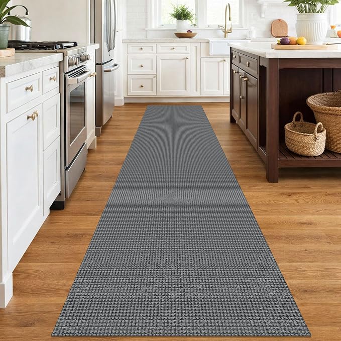 IOHOUZE Washable Runner Rug 2.6x12 Non Slip Rubber Backed Extra Long Hallway