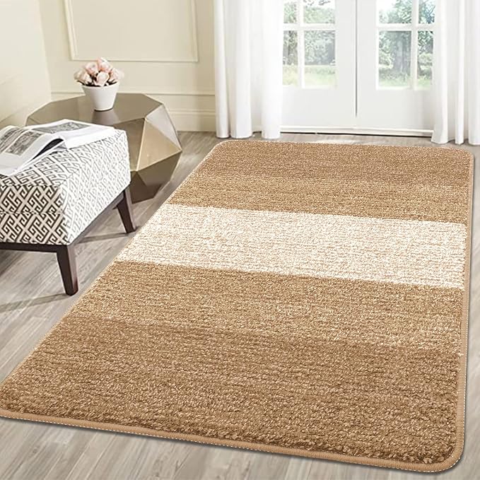 Kitinjoy Indoor Outdoor Door Mat, 59x36 Non-Slip Absorbent Dirt Trapper