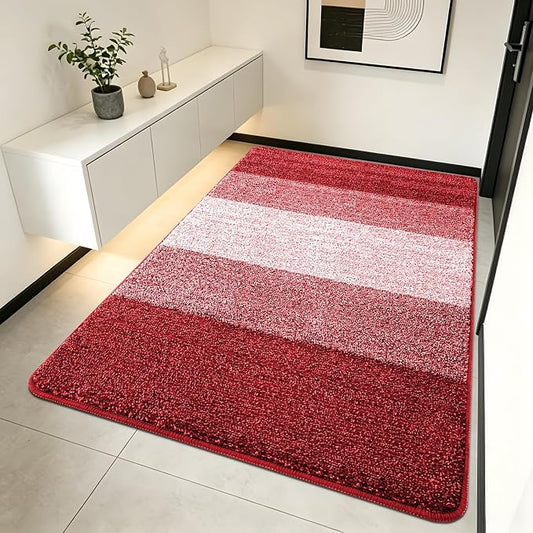 Kitinjoy Indoor Outdoor Door Mat, 70x32 Non-Slip Absorbent Dirt Trapper