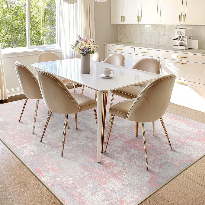 RELEANY Washable Area Rugs 8'x10' Non-Slip Modern Abstract Soft