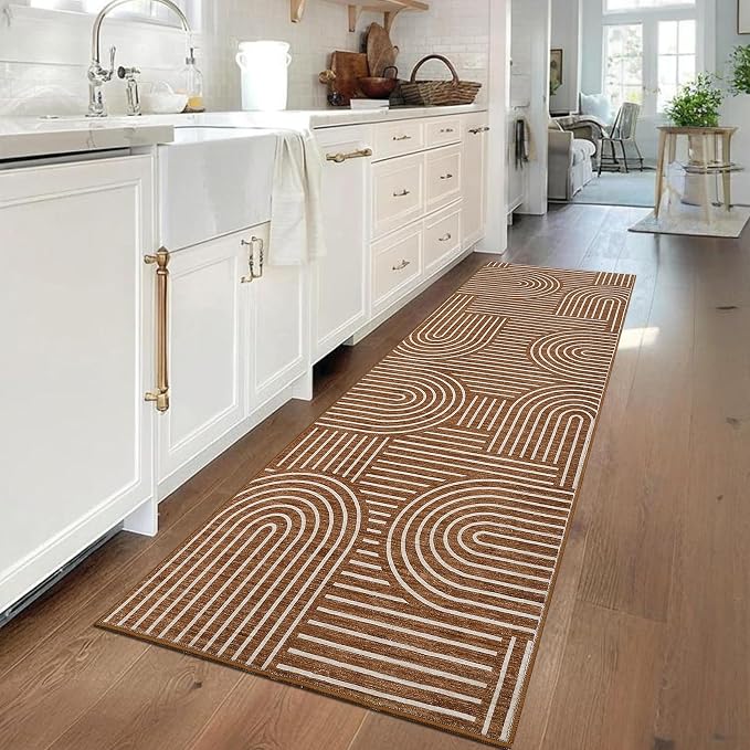 ROYHOME Modern Rug 2x6 Runners for Hallways, Abstract Kitchen Runner Rugs Non