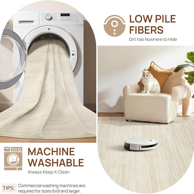 UERMEI 10x12 Washable Area Rug