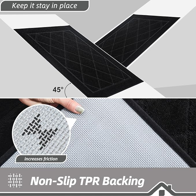 BEQHAUSE Dirt Trapper Door Mat 24" x 36", Doormat Non-Slip Entryway Rugs