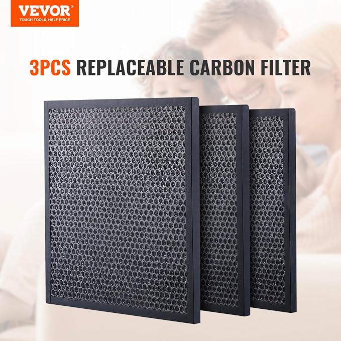 VEVOR Active Carbon Filters, 3 Pack, 15.7'' x 15.7'' Air Filter Replacement